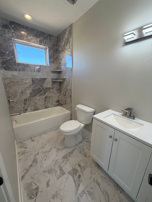 Bathroom toilet and fixture plumbing by MBR Construction Services